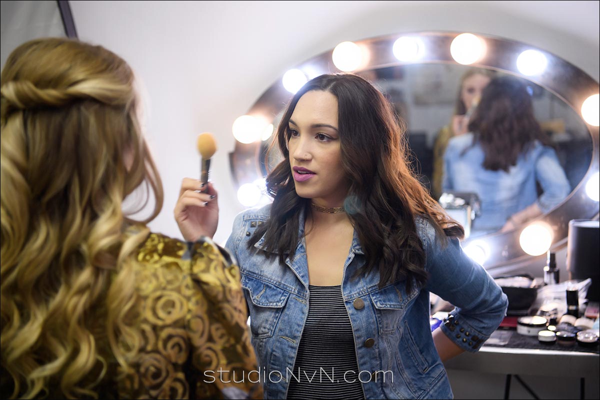 NJ photo studio rental mirrored make-up table