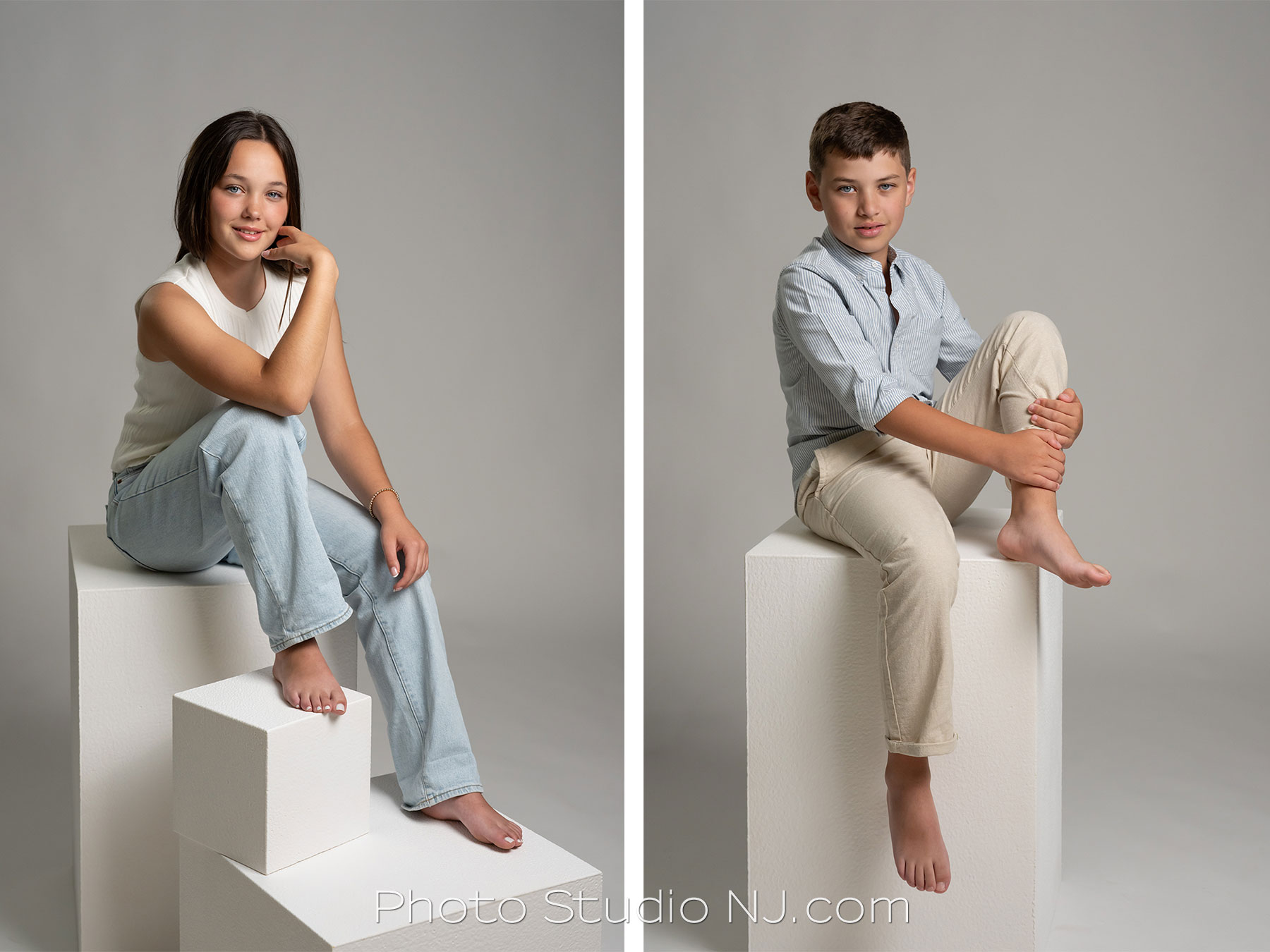 Photo studio NJ posing blocks to photograph kids