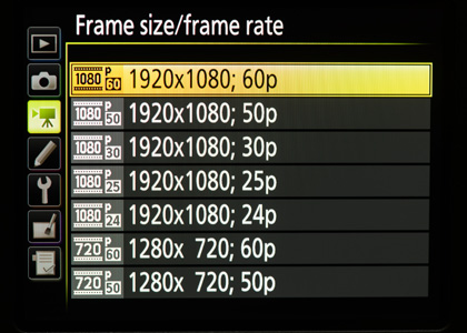 nikon d750 video mode