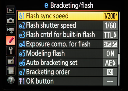 Nikon D750 Shutter Speed Chart