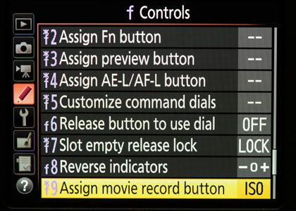 d750 iso settings