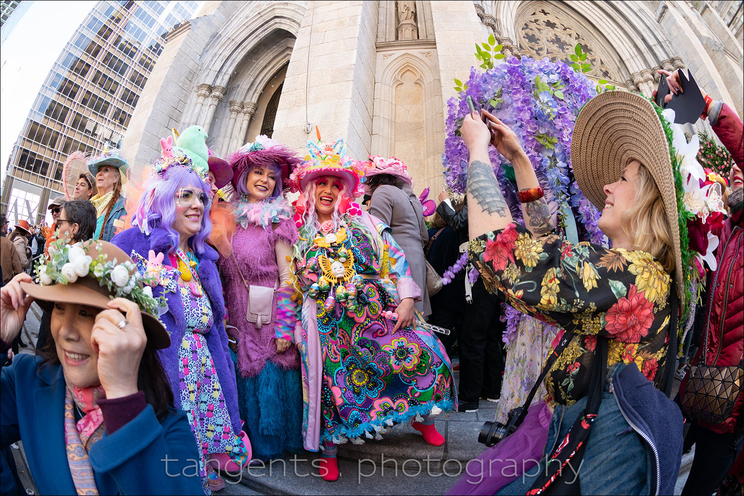 Fisheye lens : New York Easter parade