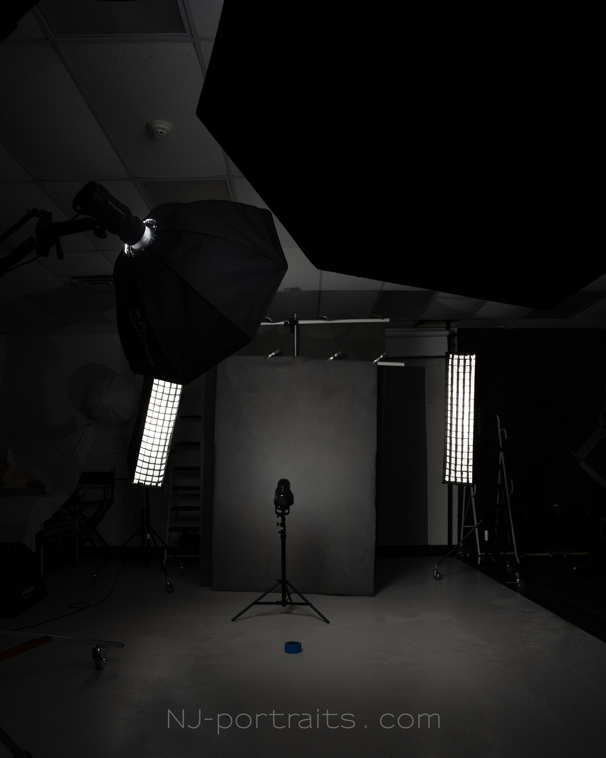 dramatic portrait studio lighting Profoto