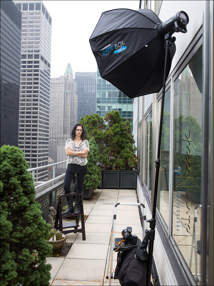 on-location lighting gear for headshots and portraits